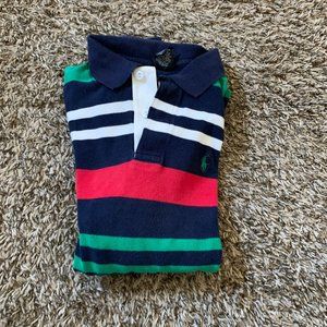 Striped Ralph Lauren Polo Green Logo Small